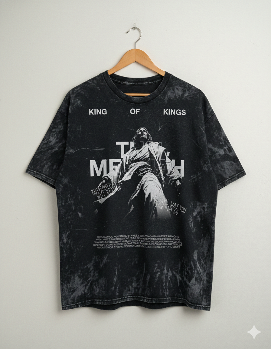 The MESSIAH V1 Oversized Acid-Wash Tee
